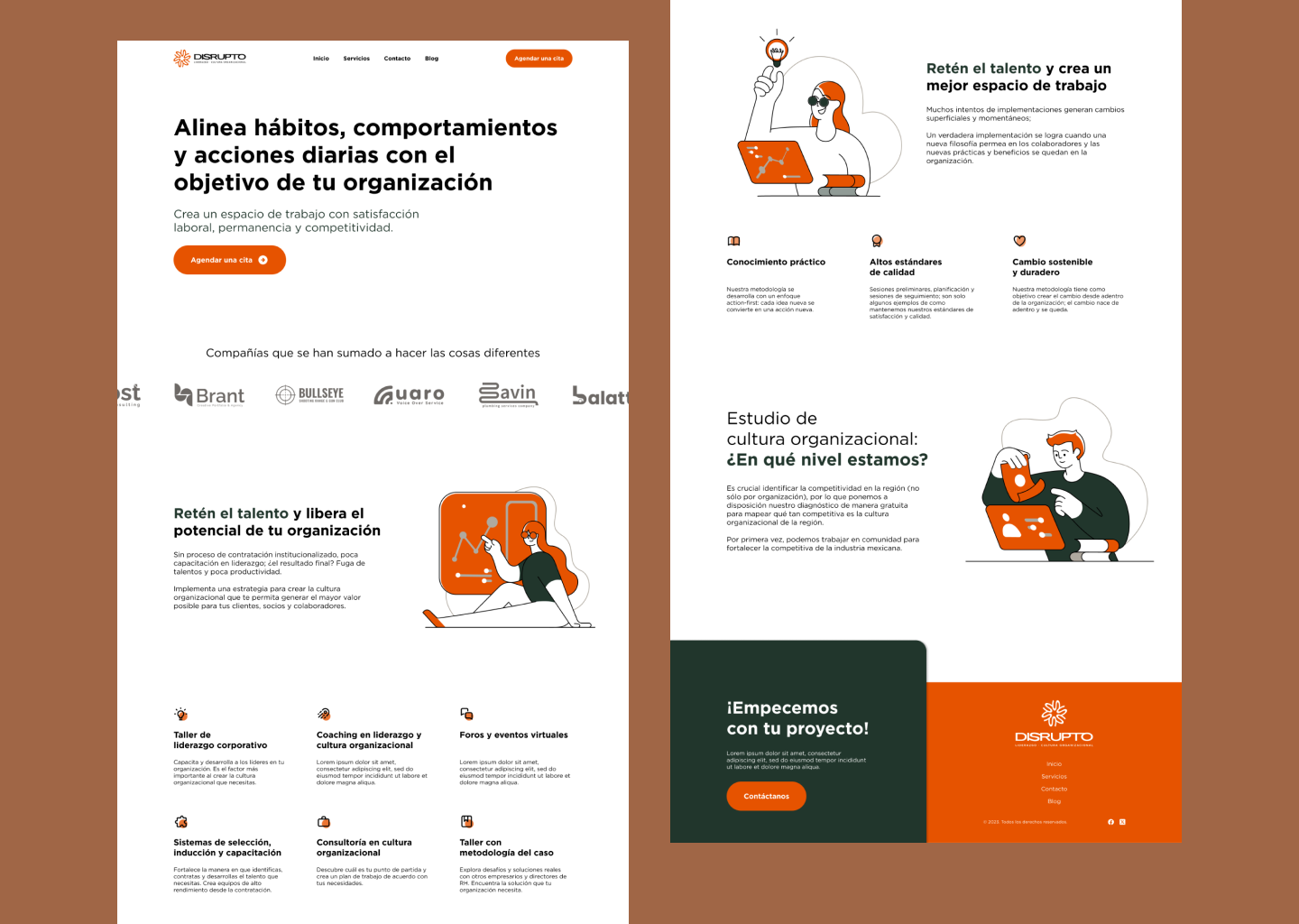 Organization Landing Page Screenshot